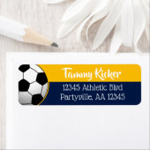 Navy & Gold Soccer-Adresse (Insitu)