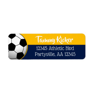 Navy & Gold Soccer-Adresse