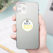 Navy & Gold Soccer Class Year Abschluss Aufkleber (Telefon)