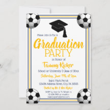 Navy & Gold Soccer Graduation Party