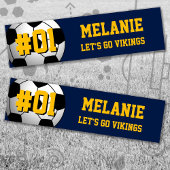 Navy Gold Soccer Team Autoaufkleber