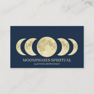 Navy Gold Spiritueller Mond Visitenkarte