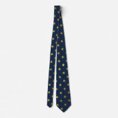 NAVY GOLD STAR MENS KRAWATTE (Rückseite)
