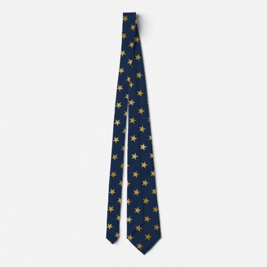 NAVY GOLD STAR MENS KRAWATTE (Rückseite)