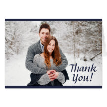 Navy & Gold Stardust, Foto Hochzeit Dankeschön Kar