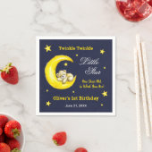 Navy Gold Twinkle Litle Star 1. Geburtstag Serviette (Beispiel)