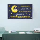 Navy Gold Twinkle Little Star 1. Geburtstag Banner (Messeveranstaltung)
