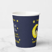Navy Gold Twinkle Little Star 1. Geburtstag Pappbecher (Links)