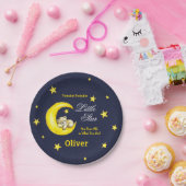 Navy Gold Twinkle Little Star 1. Geburtstag Pappteller (Party)