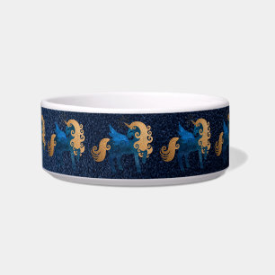 Navy Gold Unicorn Pet Fütternd Bowl Napf