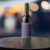 Navy Gold Vielen Dank für die aufwändige Design-Ga Weinetikett