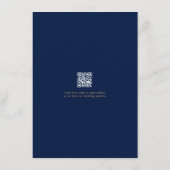 Navy Gold Wedding Soft Delicate Romantische Detail Begleitkarte (Rückseite)
