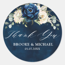 Navy Gold Weiße Champagner Elfenbein Danke Klassik