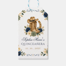 Navy Gold Western Pferd Floral Charra Quinceañera