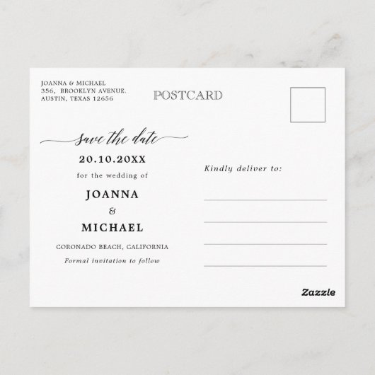 Navy Gold White Champagne Elfenbeinische Rose Save Postkarte (Rückseite)