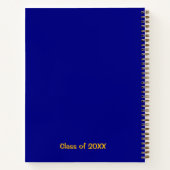 Navy & Gold-Wiederholungs-Klasse Notizblock (Rückseite)