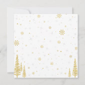 Navy & Gold Winter Onederland 1. Geburtstag Einladung (Rückseite)