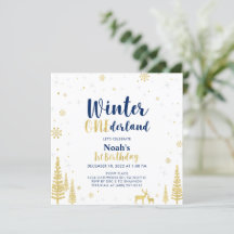 Navy & Gold Winter Onederland 1. Geburtstag