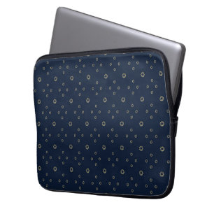 Navy   Golden Zinnia Sun Laptopschutzhülle