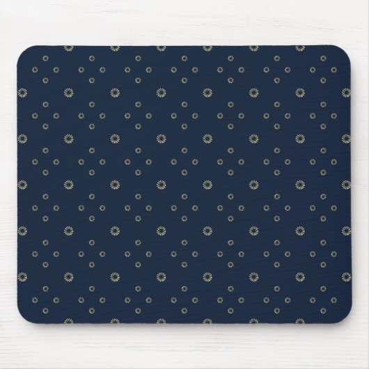 Navy | Golden Zinnia Sun Mousepad (Vorne)