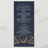 Navy & goldene Blumen Programm (Rückseite)