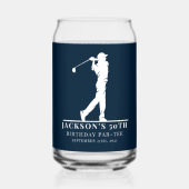 Navy Golf Geburtstags-Par-tee Dosenglas (Vorderseite)