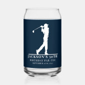 Navy Golf Geburtstags-Par-tee Dosenglas (Rückseite)
