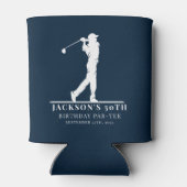 Navy Golf Themed Geburtstag Par-tee Dosenkühler (Rückseite)
