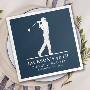 Navy Golf Themed Geburtstag Par-tee Serviette