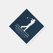 Navy Golf Themed Geburtstag Par-tee Serviette (Ecke)
