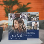 Navy Graduate Script Foto Abschluss Einladung