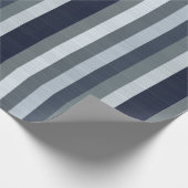 Navy-Graustreifen Geschenkpapier (Ecke)