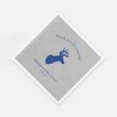 Navy Gray Oh Deer Buck Baby Dusche Dekoration Serviette (Ecke)