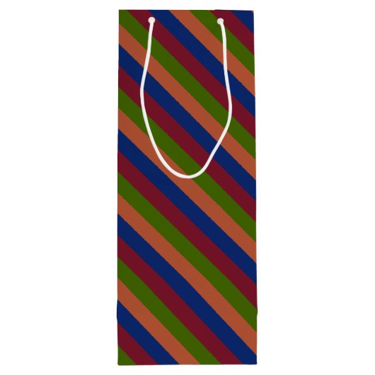 Navy Green Geschenktüte Für Weinflaschen (Rückseite)