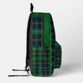 Navy green gold Tartan Plaid checkered Notre Dame Bedruckter Rucksack (Links)