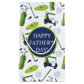 Navy & Green Golf Personalisiert Kleine Geschenktüte (Vorderseite)