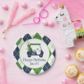 Navy & Green Golf Personalisiert Party Teller (Party)