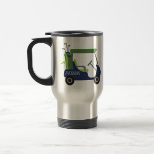 Navy & Green Golf Personalisierte Tasse
