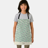 Navy Green Minimal Muster Schürze (Insitu)