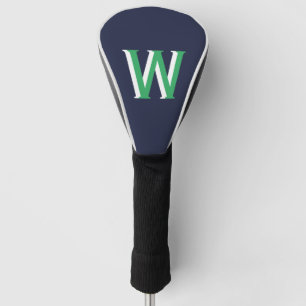 Navy Green Monogram Golf Headcover