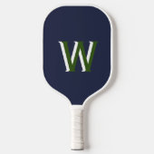 Navy Green Monogram Pickleball Paddle (Vorderseite)