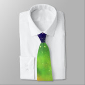 Navy Green Nightsky Milchstraße, Sterne Krawatte (Gebunden)