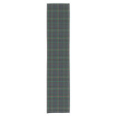 Navy Green Tartan Kariert Kurzer Tischläufer (Vorderseite)