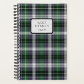 Navy & Green Tartan Muster Planer (Vorderseite)