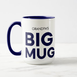 Navy Großer Becher | Riesiger Becher | Großvaters Tasse