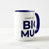 Navy Großer Becher | Riesiger Becher | Großvaters Tasse (VorderseiteRechts)