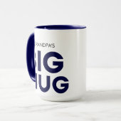 Navy Großer Becher | Riesiger Becher | Großvaters Tasse (Vorderseite Links)