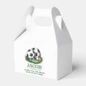 Navy grüne Fußball Kinder Wasserfarbe Geschenkschachtel (Vorderseite)