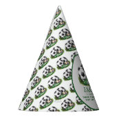 Navy grüne Fußball Kinder Wasserfarbe Partyhütchen (Links)