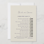 Navy Guess, die gesagt hat, es Duschspiel Einladung (Vorderseite)